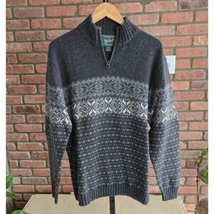 Mens Woolrich Quarter Zip Pullover Sweater Size Large